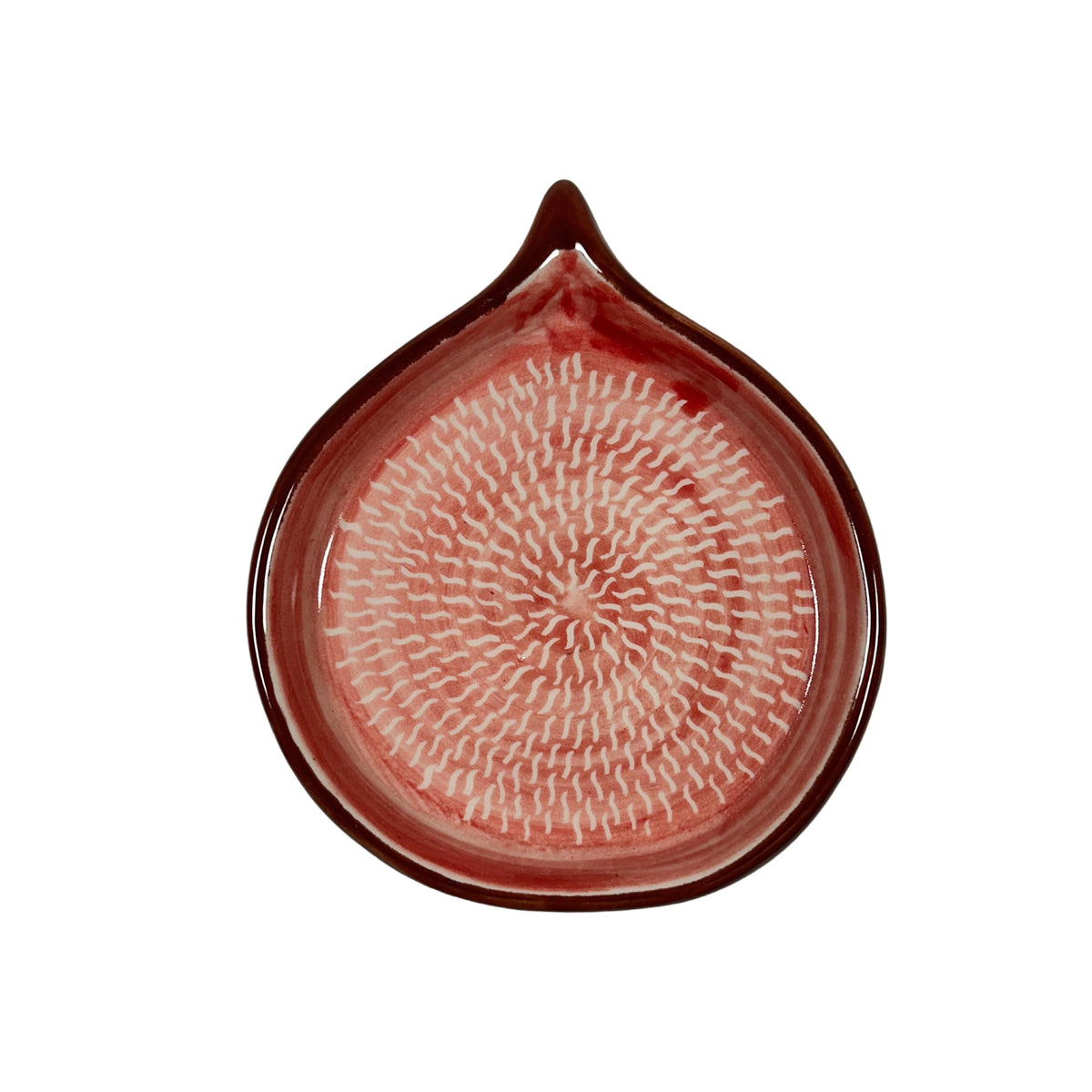 Fig-shaped ceramic plate