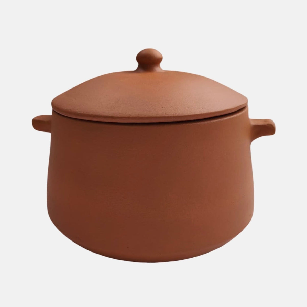 Terracotta cooking pot with lid L